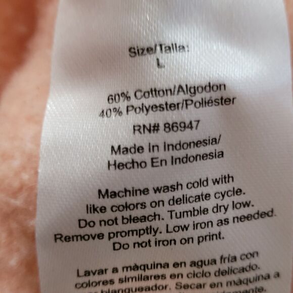 NICKELODEON Rugrats Hoodie Womens L Peach Hey Arnold Oversized Sweatshirt - Picture 11 of 11